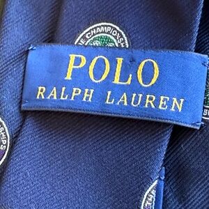 Polo Ralph Lauren Umpire Silk Necktie “The Championships Wimbledon”